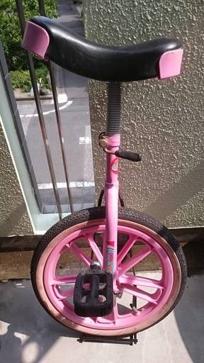 スタンド付き一輪車16インチ　STARSFUN ピンク