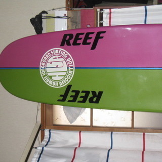 ロングボード　Ｍモーメンツ長さ9.4Ｆ修理済みカラーリングリメイク品の画像