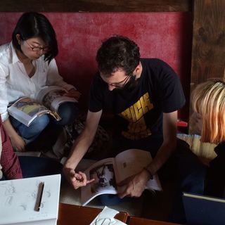 アメリカ人講師から習うスケッチの基礎と墨彩画（水墨画）