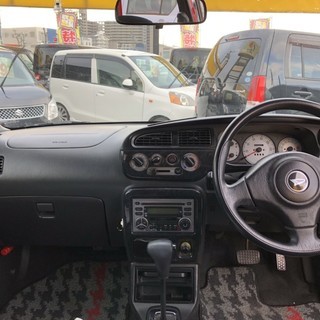 【14ｲﾝﾁｱﾙﾐ】★ミラジーノ★ﾐﾆﾗｲﾄ★黒木目調ﾊﾟﾈﾙ★革巻ｽﾃｱﾘﾝｸﾞ★純正ｽﾃﾚｵ★フォグランプの画像