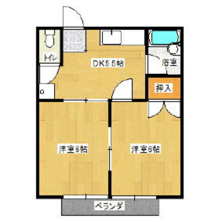 【☆☆初期費用２万円☆☆】（※その他費用一切掛かりません！！) バストイレ別！2DK洋室！駐車場１台込！ - 館林市