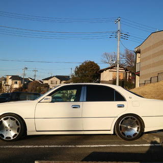 H15 クラウンマジェスタ Cタイプ 社外HDDナビ　社外AW19インチ　エアサスコントローラー　検31.3　11864の画像