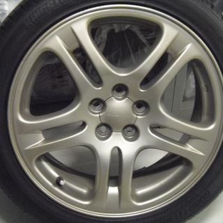 夏タイヤ 215/45R17 2017年製 スバル純正アルミ 4本セットの画像