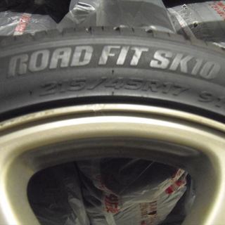 夏タイヤ 215/45R17 2017年製 スバル純正アルミ 4本セットの画像