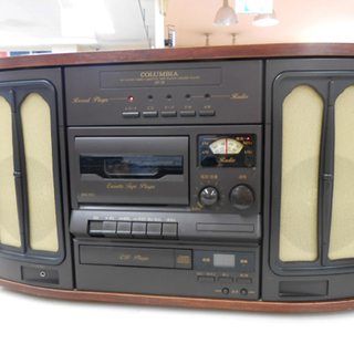  Columbia/コロムビア 卓上型ステレオシステム コンポ GP-18 レコード/CD/カセットテープ/FM・AM　の画像
