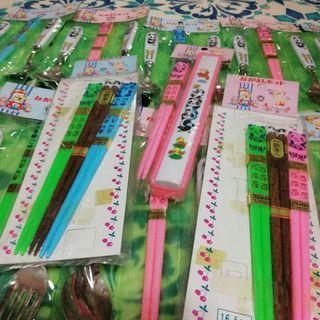 昭和レトロパンダ子供用お箸フォークスプーンなど13セットの画像