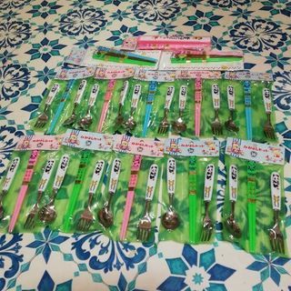 昭和レトロパンダ子供用お箸フォークスプーンなど13セットの画像