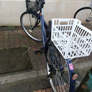 ジャンク白かご自転車