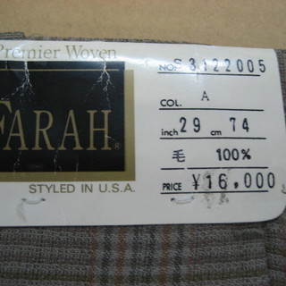 FARAH　スラックス　新品の画像