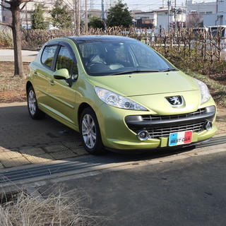 春色のプジョー207シエロ　車検たっぷり2019年6月まで