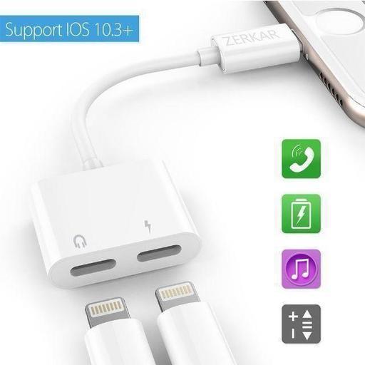 iphone7/iphone8 イヤホン変換アダプター イヤホン充電ケーブル..