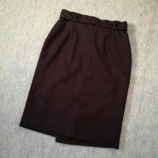 未使用♪ハニーズGLACIER Mサイズ ラップ風スカート ブラックの画像