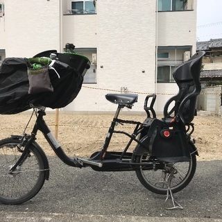 子ども乗せ自転車 3人乗り対応ママチャリ　ママフレ、後ろ子乗せ（OGK製1万円相当）付きレインカバー付属