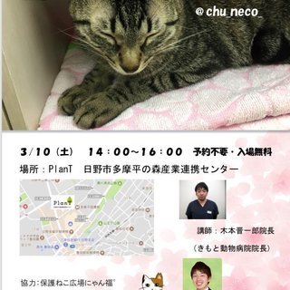 日野市後援　第二回 地域猫セミナー　日野市多摩平