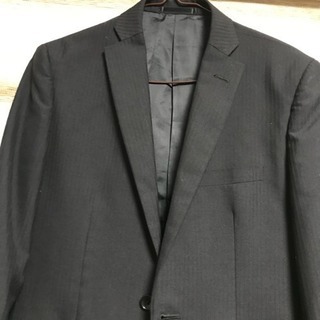 訳あり激安❗️ メンズ スーツ ジャケットのみ ブラック ストライプの画像