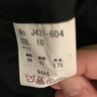 訳あり激安❗️ メンズ スーツ ジャケットのみ ブラック ストライプの画像