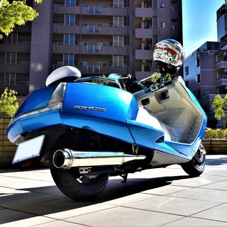 【実走1.1万km】YAMAHA MAXAM custom Blue×white Black Wheel 自賠５年付の画像