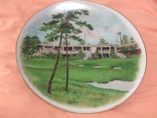 ３万円　浦田正夫作品　武蔵カントリー倶楽部　開場十周年記念　ノリタケプレート