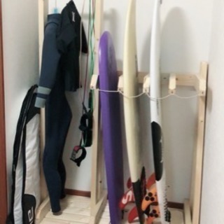 ハンドメイド サーフボードラック