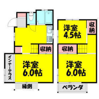 鶴瀬駅　戸建　３K　55平米