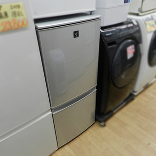 札幌市 SHARP/シャープ 2ドア冷蔵庫 SJ-PD14W-S 137L プラズマクラスター 2012年製 