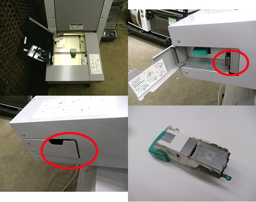 札幌【丁合機＋片綴じ機セット RISO TC3100】理想科学 コレーター＋ステープルセット 専用台付き OA機器 動作OK USED