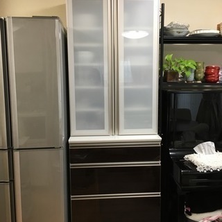 【美品】食器棚 ダークブラウン