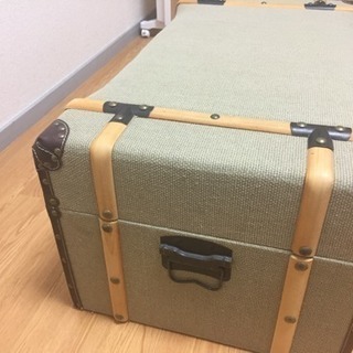 お洒落なトランクケース型スツールチェアの画像