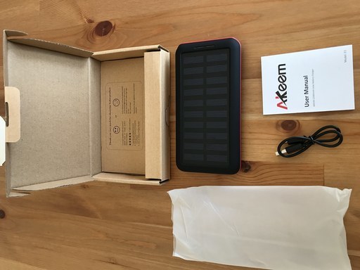 【未使用】モバイルバッテリー 22000mAh ソーラーチャージャー