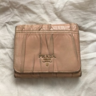 【正規品】 PRADA プラダ 三つ折り  財布  ピンク