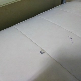 【北九州】応接ガラステーブル・二人掛け応接ソファ・丸椅子の３点セットの画像