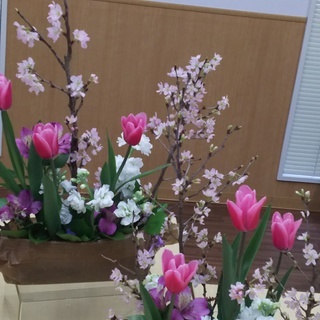 生花でフラワーアートの画像