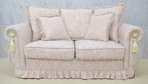 エレガント 二人掛け ソファ ヨーロピアン 布地 中古品