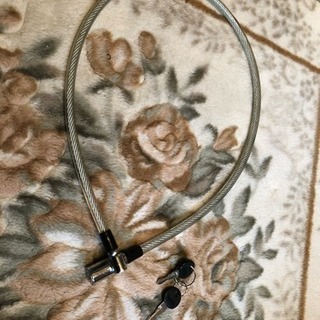 ☆☆☆ 美品 しっかり構造 チャリ鍵 ワイヤー フープ 自転車用...