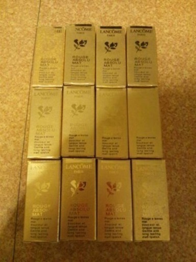 未使用　箱入ランコムリップ4.4ml×12本 1～12番 海外仕様