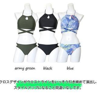 【お買得！】ブラックL★大人気！ レディース 水着 ハイネック 大人可愛い♪ 体型カバーの画像