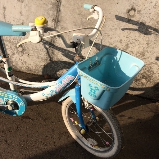 札幌 子供用自転車16インチ 水色 女の子向け (きゅー) 自衛隊前