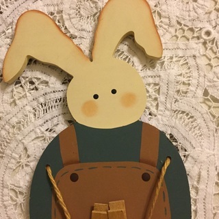 トールペイント  うさぎのマグネット付クリップの画像