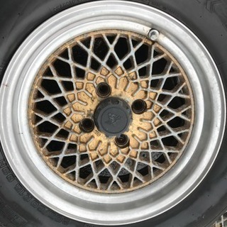 旧車 アルミ メッシュホイールの画像