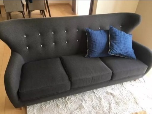 ３人掛けソファ グレー