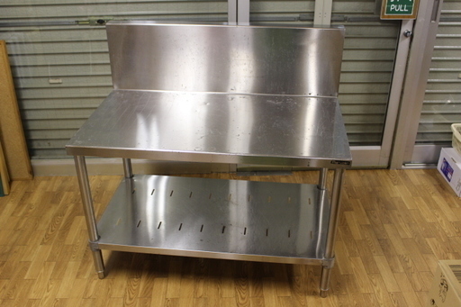 値下げました！中古　ステンレス　コンロ台　幅100cm（バックガード付）
