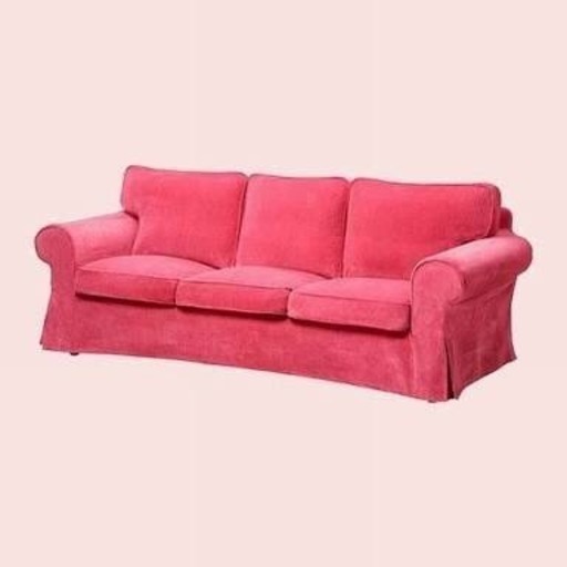 IKEA ソファ EKTORP 3人掛け 2人掛けピンク ソファーカバー (ruu) 大阪