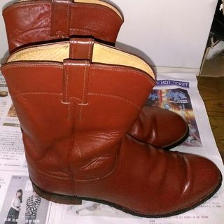 JUSTINブーツ ローパー ペコス メンズブーツの画像