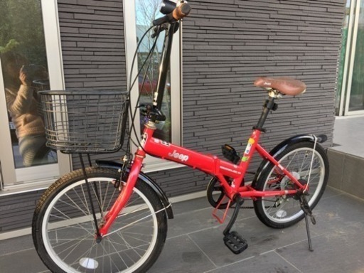 jeep ジープ　折りたたみ式自転車　中古 jeep ジープ 折り畳み自転車【レッド】 (福ちゃん) 木田の