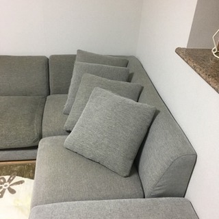 ソファー L字 三分割 ニトリ 使用感ありの画像