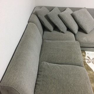 ソファー L字 三分割 ニトリ 使用感ありの画像