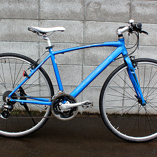 札幌 引き取り PRECISION SPORTS/プレシジョンスポーツ クロスバイク ブルー 3×8段変速 28インチ 自転車 サイクリングの画像