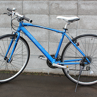 札幌 引き取り PRECISION SPORTS/プレシジョンスポーツ クロスバイク ブルー 3×8段変速 28インチ 自転車 サイクリングの画像