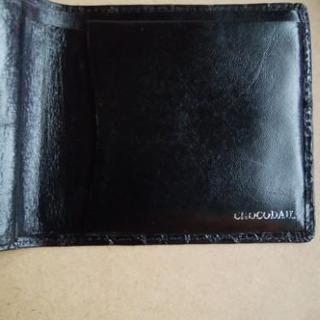 crocodile☆折り畳み財布☆小銭入れ付きの画像