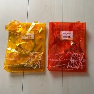新品⭕️ ドラえもん ビニール バッグ ２つセットの画像
